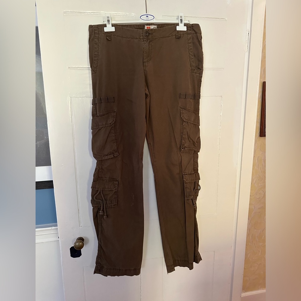 Twill Twenty Two Classic Brown cargo pants by Anthro